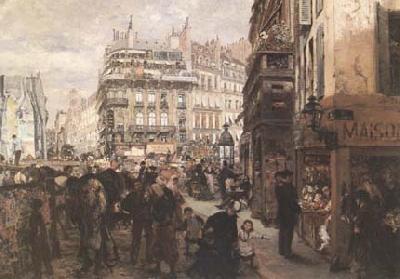 Adolph von Menzel A Paris Day (mk09) oil painting image